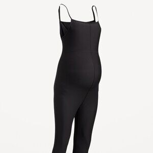 NWT Old Navy BlackAthletic Powersoft Maternity Go-Dry Bodysuit Jumpsuit - Medium